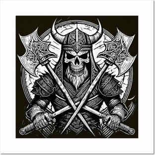 Skull Vikings Posters and Art